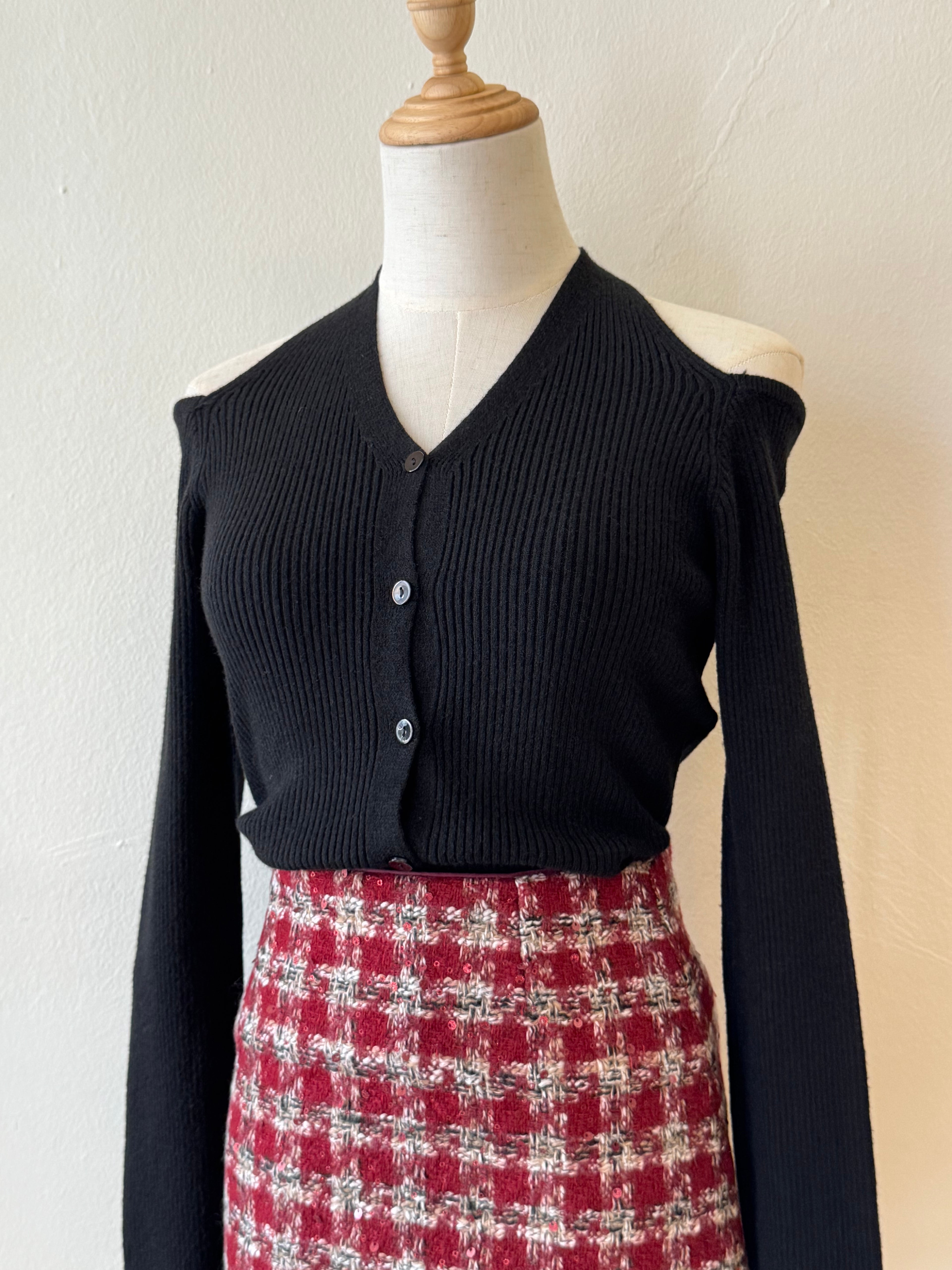 KENDALL'S SHORT PLAID TWEED SKIRT