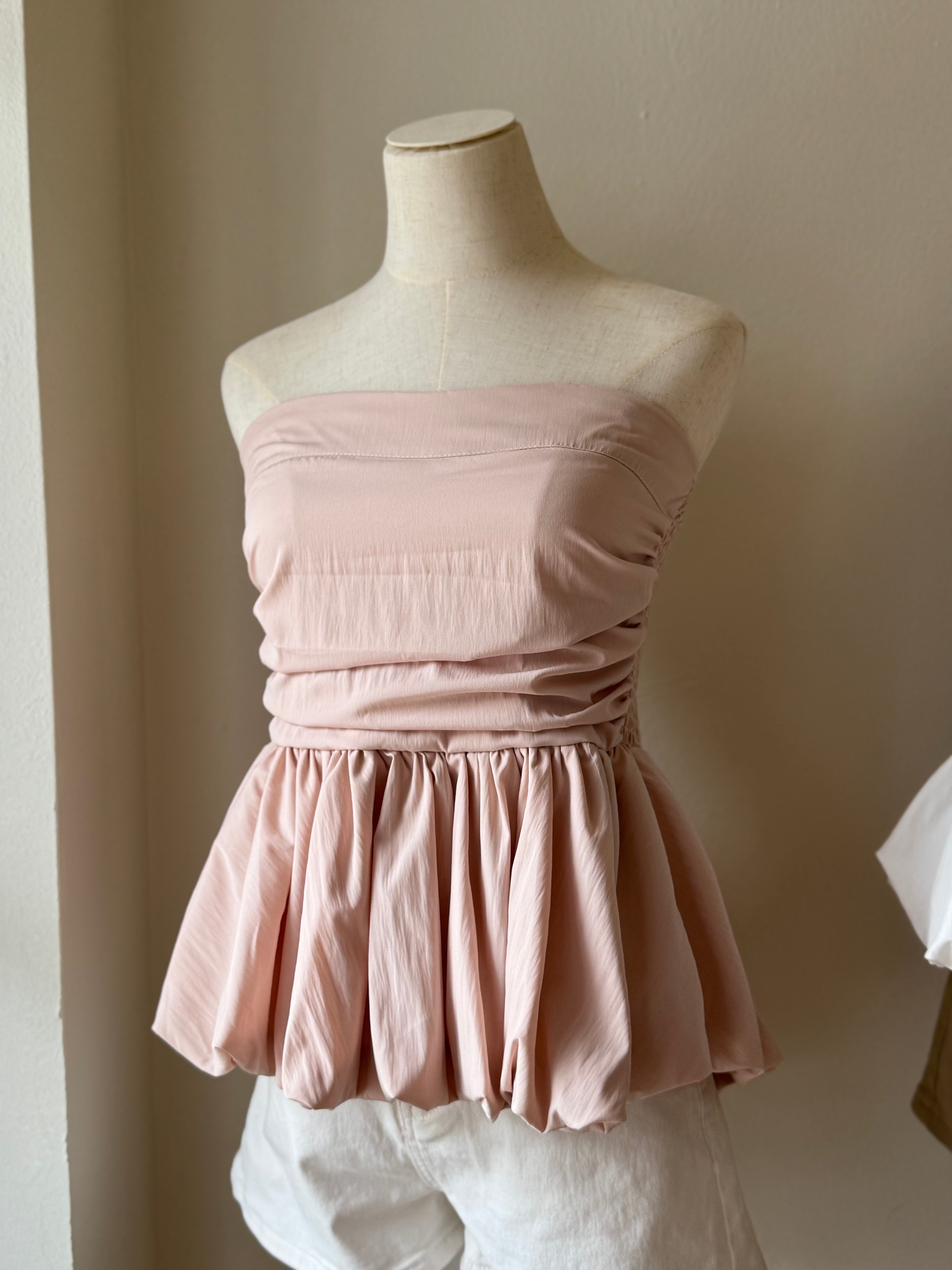 VIOLA PEPLUM BANDEAU TOP