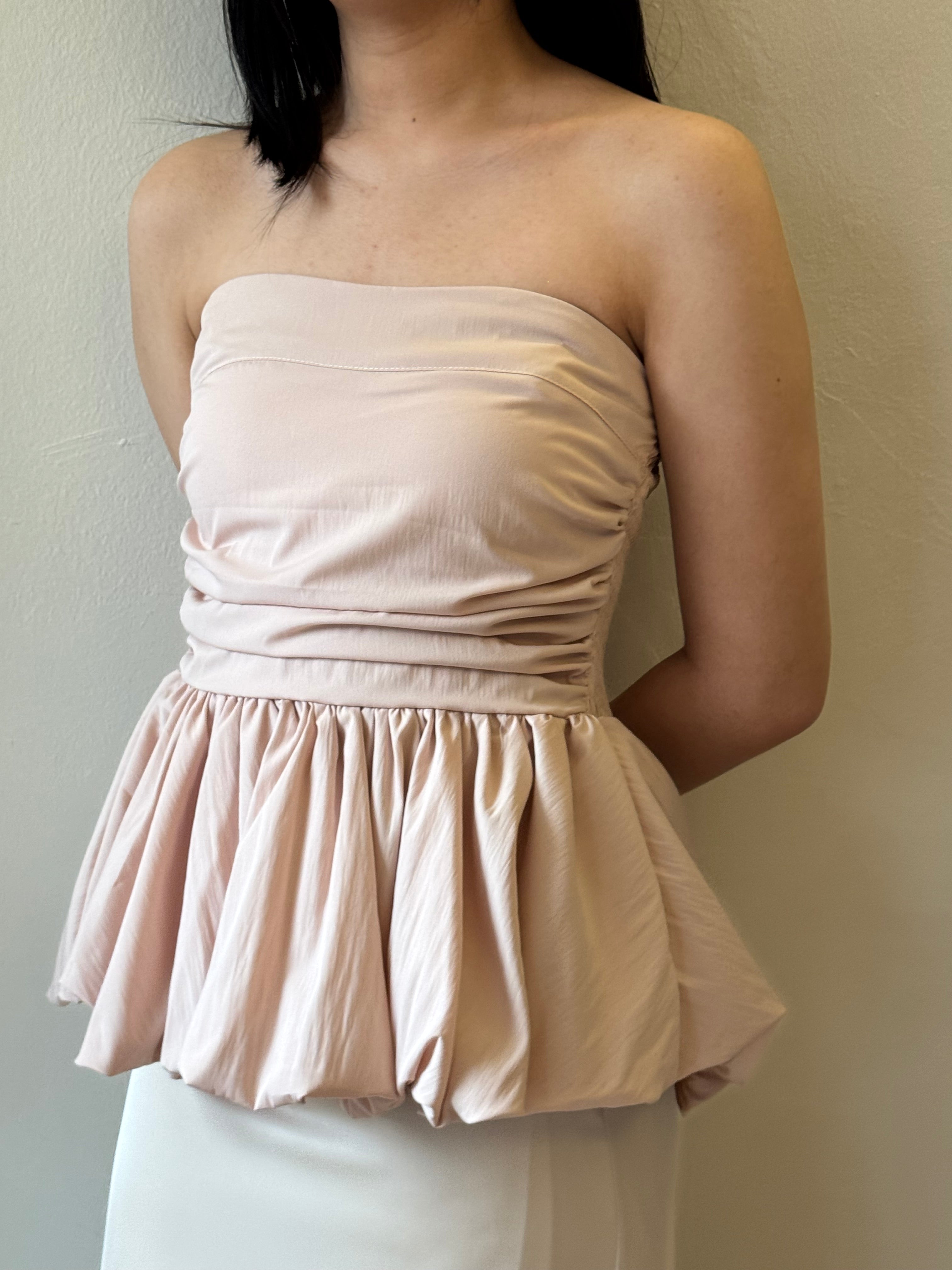 VIOLA PEPLUM BANDEAU TOP