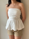 VIOLA PEPLUM BANDEAU TOP