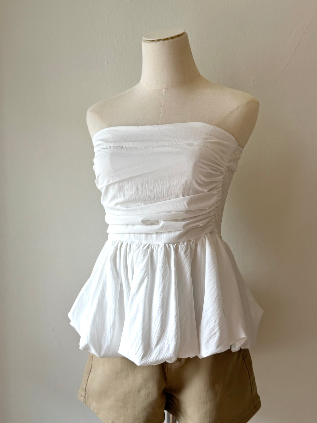 VIOLA PEPLUM BANDEAU TOP