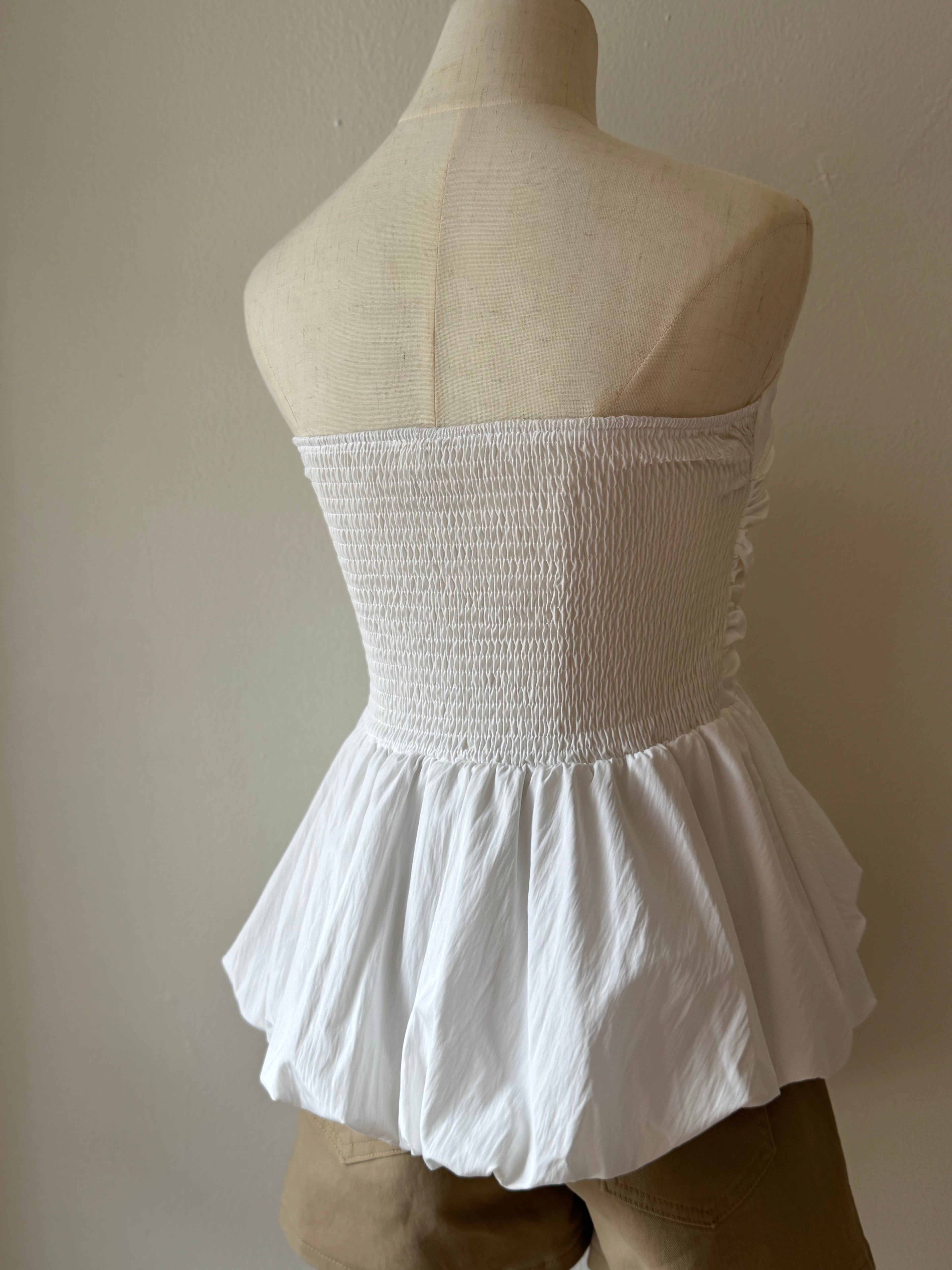 VIOLA PEPLUM BANDEAU TOP