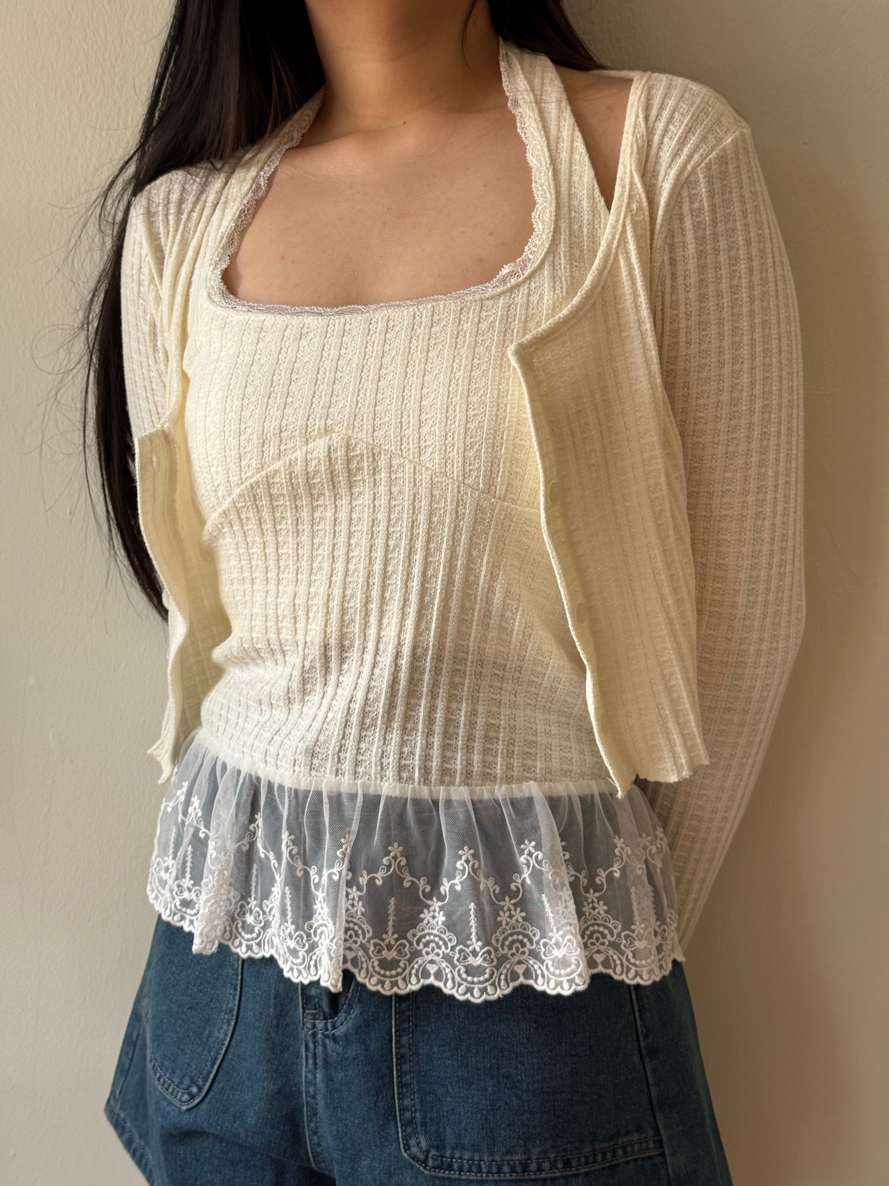 PHYLLIS TWO PIECE CARDIGAN SET