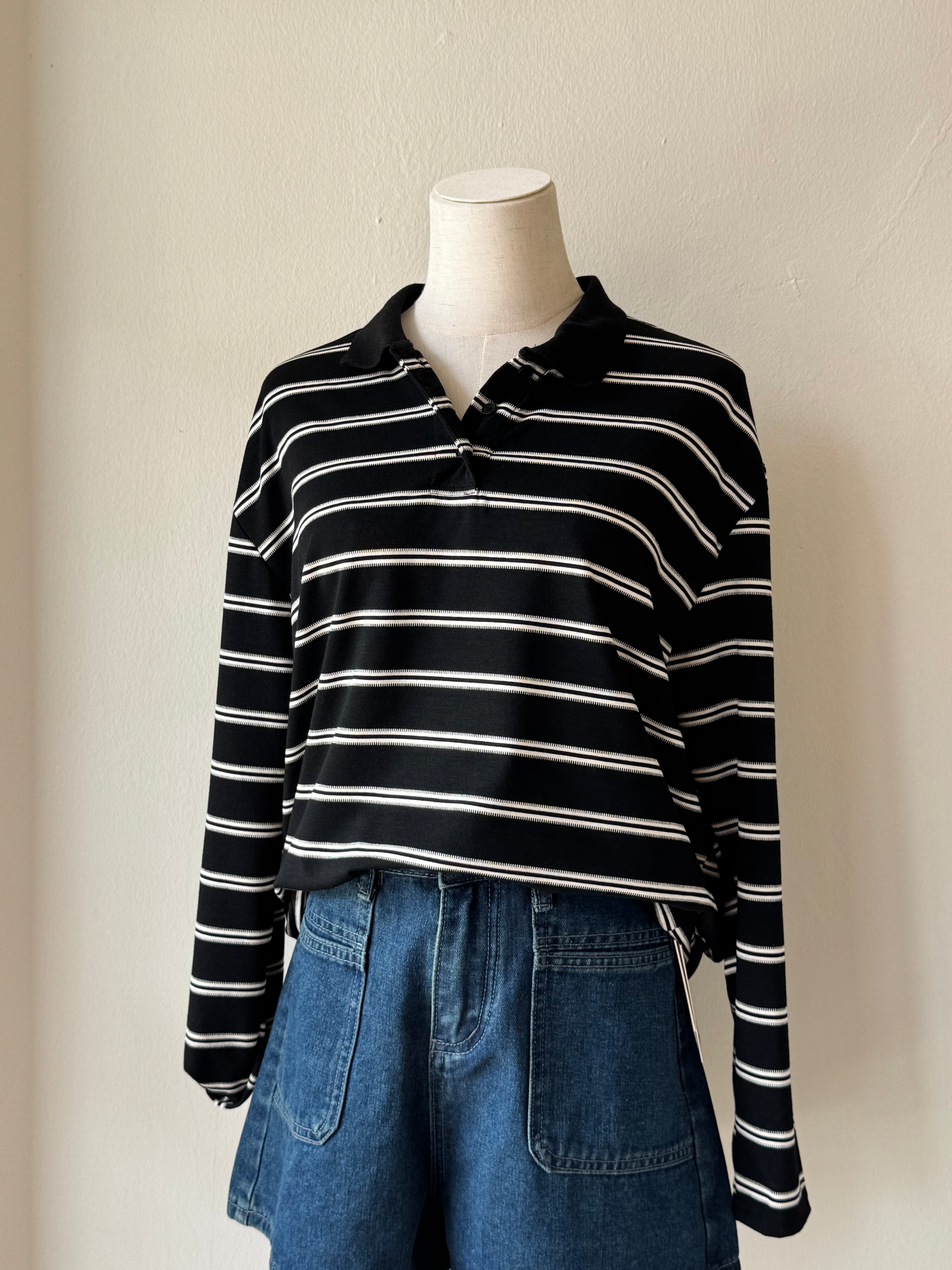 AMANDA STRIPE OVERSIZED TOP