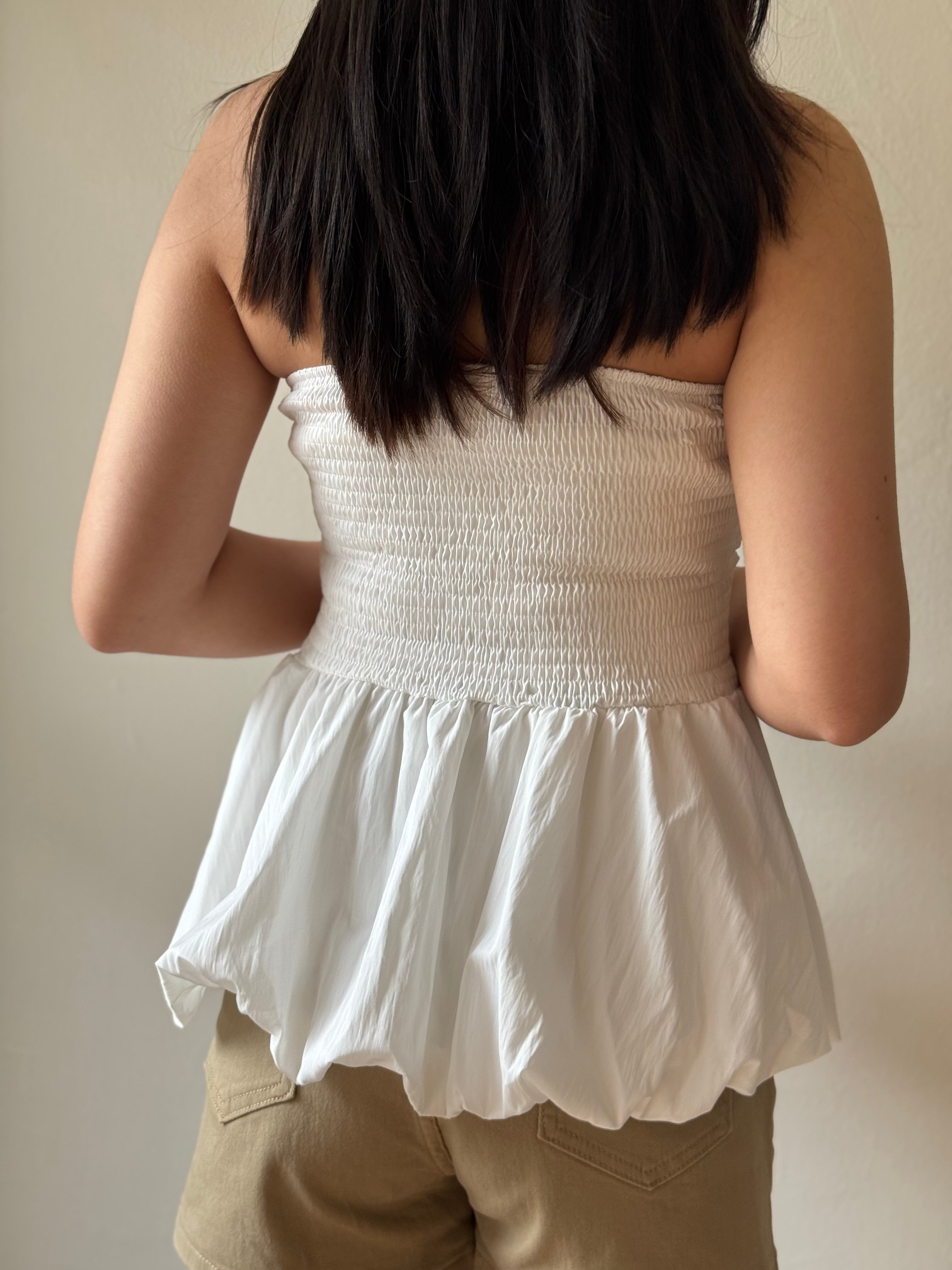 VIOLA PEPLUM BANDEAU TOP