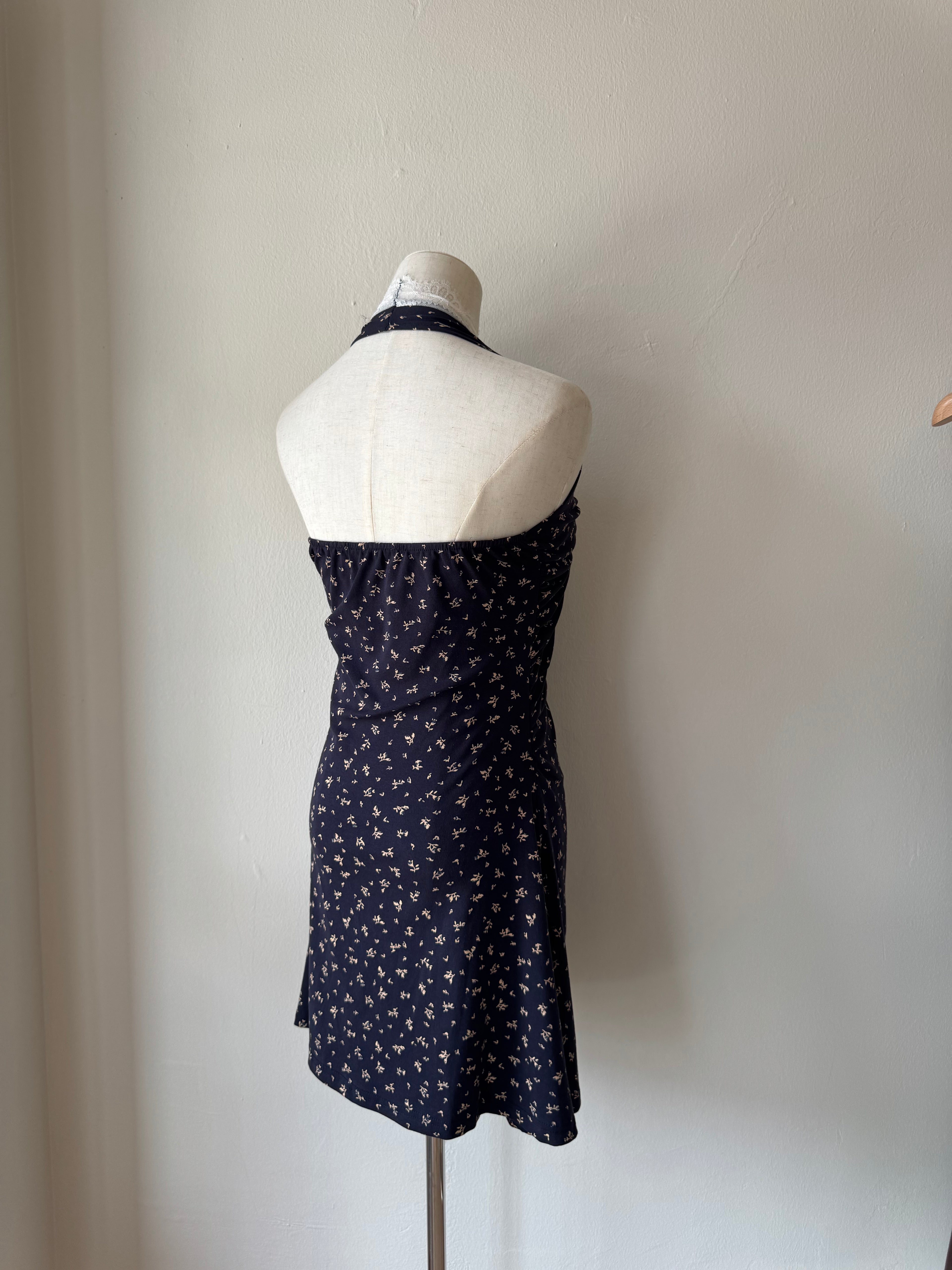 AIKO FLORAL HALTER DRESS