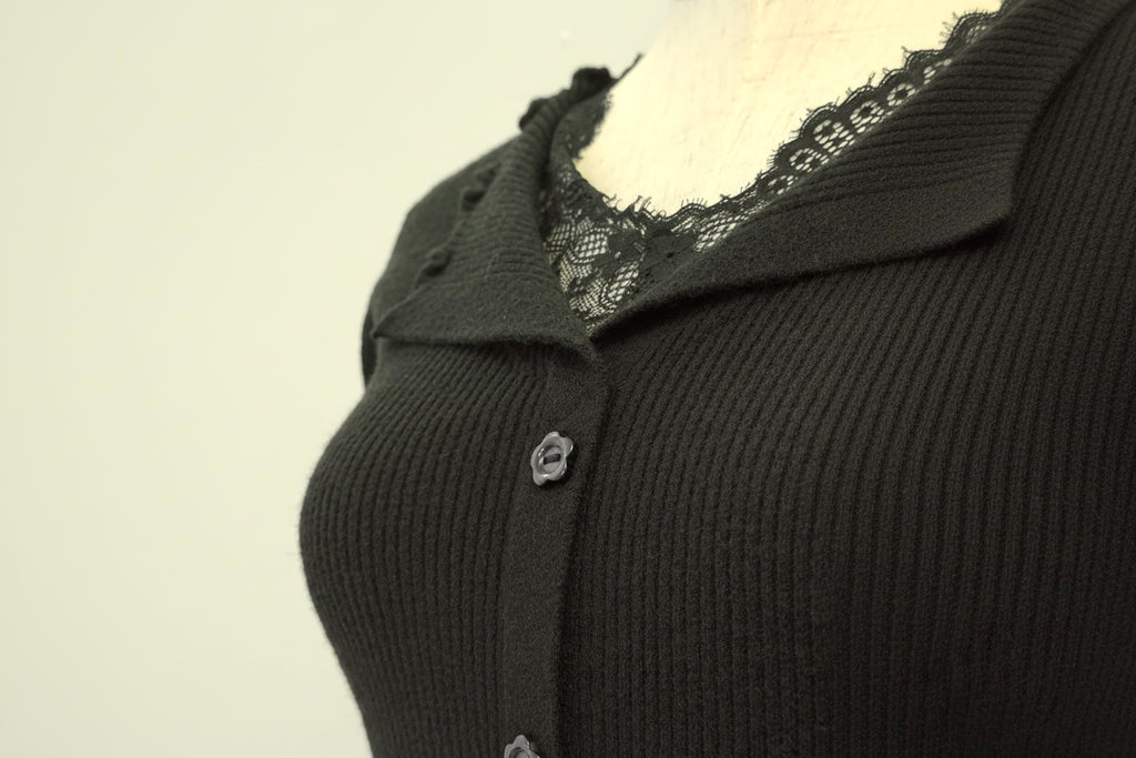 IDALIA LACE DETAILED KNITTED TOP